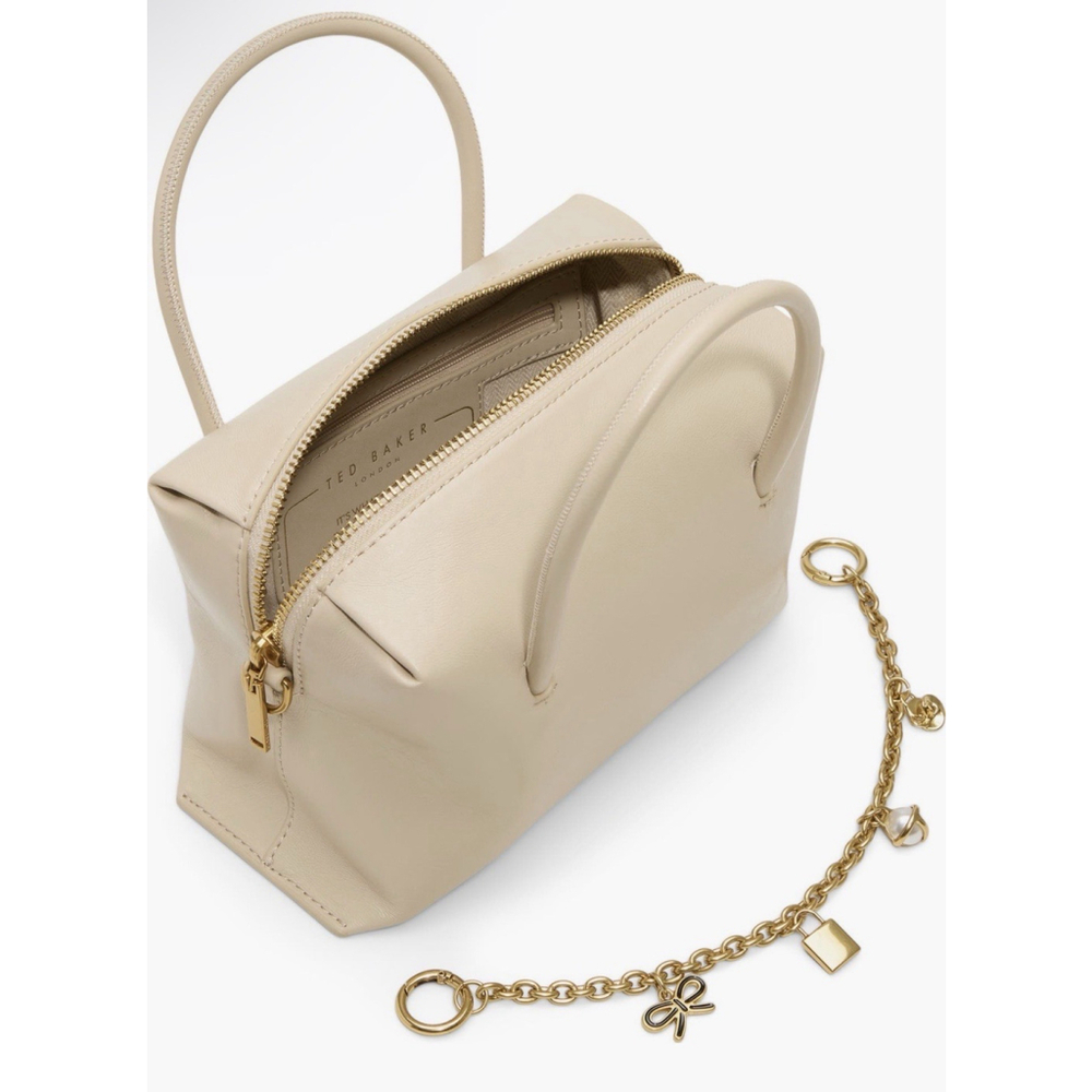 Ted Baker London Vera Charm Leather Satchel Crossbody Tote Bag Gold Charms NWT - Picture 5 of 5